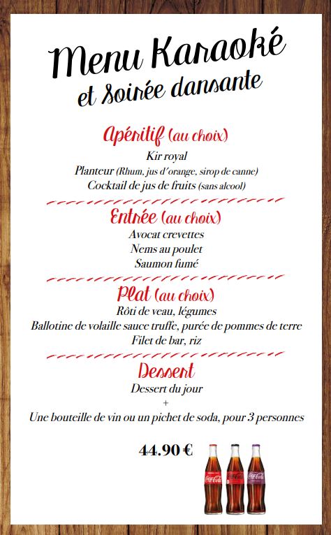 Menu Karaoké